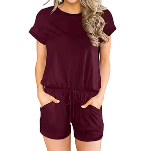 Verano 2025, conjuntos de pantalones cortos para mujer, logotipo impreso personalizado, chándal de algodón de 2 piezas para mujer, Conjunto de camiseta corta y recortada - Product Image 6