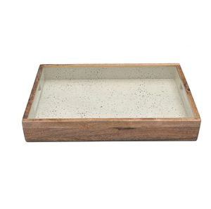 AK Plateau de service rectangulaire en bois imprimé en laiton avec poignée en multicolore au meilleur prix pour la décoration de restaurant et d'hôtel - Product Image 2