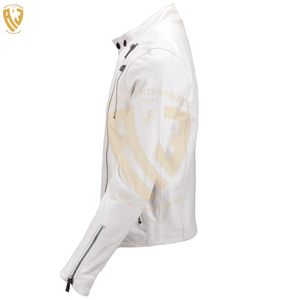 เสื้อแจ็กเก็ตหนังสำหรับผู้ชายเข้ารูปดีไซน์ใหม่ - Product Image 4