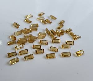 Citrine naturelle coupe baguette 2x4mm à facettes-pierre précieuse coupe baguette citrine en vrac de qualité supérieure - Product Image 2