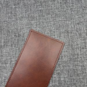 Porte-Couverts Pliable en Cuir Véritable de Luxe Écologique Durable pour Restaurant Organisateur d'Outils de Cuisine Fait Main LCH-0078 - Product Image 4