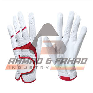 Guantes de golf de cuero Cabretta con logotipo personalizado de la industria A & F, agarre de mano izquierda transpirable de alta calidad, protección UV, precio de fábrica para - Product Image 3