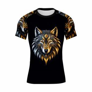 Fabrication de vêtements de fitness à séchage rapide pour hommes chemise à manches courtes Horror Surf Anti UV et respirante - Product Image 1