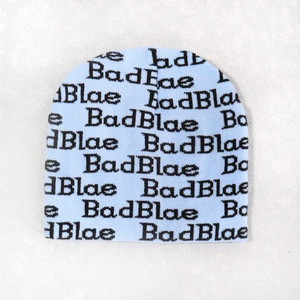 Precio al por mayor letra Jacquard tejido personalizado su logotipo puños deportes Jacquard tejido Beanie moda invierno jacquard Beanie - Product Image 3