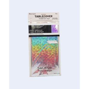 Mantel para Fiestas Party Love, 54 x 72 Pulgadas, Plástico Iridiscente, Reutilizable e Impermeable - Product Image 1