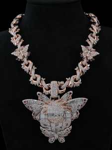 Cadena Cubana Personalizada de Alta Calidad con Incrustaciones de Diamantes de Imitación VVS1, Estilo Hip-Hop Popular, con Diamantes de Imitación Reales, Estilo Miami - Product Image 2