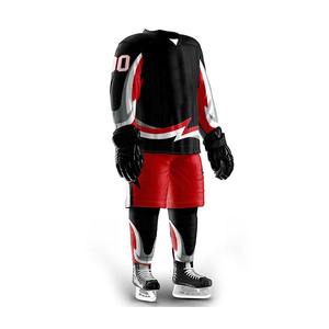 Uniforme de hockey sur glace de haute qualité dernier nom d'équipe de conception imprimé nouveauté ensembles de vêtements de sport - Product Image 5