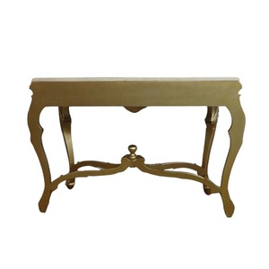 Gold <b>Console</b> <b>Table</b> with Marble Top Antique Wooden Hall <b>Table</b> Carved Hallway <b>Table</b> <b>for</b> Design Interior of Hotel Furniture - Product Image 6