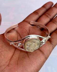 Bracelet et bracelets faits à la main en argent sterling 925 avec nacre. - Product Image 2