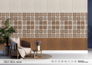 Azulejos de Porcelana Vitrificada con Acabado Glaseado de Estilo Marroquí de 600x600 mm, 212-Superficie Mate Rústica, Azulejos de 2x4 Pies para Interiores de Estilo Antiguo - Product Image 3