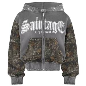 Sudaderas con Pedrería, Sudaderas con Cremallera de Color Personalizado, Transpirables y Cómodas, Sudaderas con Pedrería para Hombre - Product Image 1