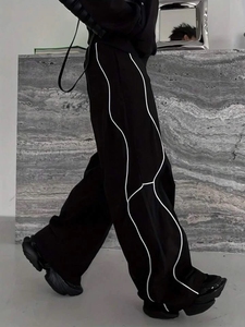 กางเกงทรงหลวมสไตล์สตรีทสำหรับผู้ชายกางเกงทรงหลวมพิมพ์ลายกางเกงสกี - Product Image 2