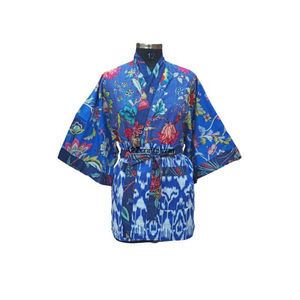 Robe Kimono Chic et Décontractée pour Femme, 100% Coton Pur, Sans Manches, Col en V, Imprimé Floral Bloc, Écologique, Vente en Gros - Product Image 3