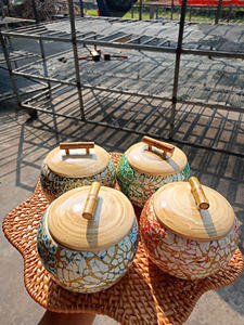 ACCESSOIRES DE CUISINE boîte laquée Boîte cadeau et artisanale laquée en bambou et coquille d'oeuf - Product Image 5