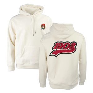 OEM Bordado Hip Hop Sudadera con capucha Hombres Sudadera con capucha en relieve Chenille Bordado Hombres Sudaderas con capucha recortadas para hombres - Product Image 3