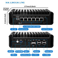 Mini PC CWWK F11 Firewall N150 con 6 puertos LAN 2.5GbE i226V, AES-NI, DDR5, 2x NVMe, dispositivo micro router OPNsense sin ventilador, hardware pfSense.