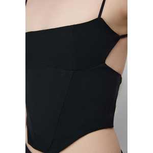 Top Corsé sin Espalda Estilo Casual con Logotipo Frontal - Product Image 3