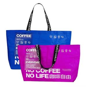 Bolsa ecológica no tejida reciclada de PP impresa con logotipo personalizado, bolsa ecológica no tejida laminada, bolsa de compras reutilizable - Product Image 5