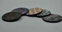 Sous-verres classiques écologiques de style européen en bois, autocollants imprimés, sets de table, sous-plats Meena, vente en gros