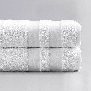 Serviette de bain blanche Cam Border, Collection de serviettes Cam classiques, Serviette à main Cam Border - Product Image 5