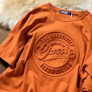 T-shirts unisexes avec impression de logo, t-shirts en coton avec impression en relief, vêtements personnalisés avec impression 3D en relief, étiquettes de vêtements texturées, t-shirts pour hommes de luxe - Product Image 1