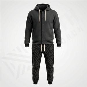 Conjunto Deportivo Casual de Alta Calidad para Hombre, Chaqueta de Béisbol con Capucha, Pantalones Deportivos con Puños, para Invierno, Gimnasio - Product Image 1