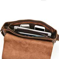 Sac à bandoulière en cuir véritable fait à la main pour ordinateur portable pour hommes et femmes pour le bureau ou le transport de livres Mac