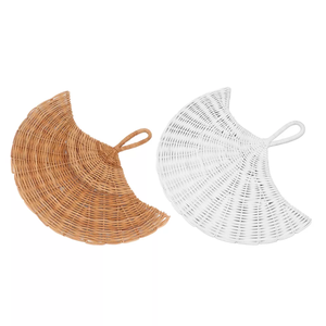 Meilleure vente éventail en rotin décoration murale ventilateur suspendu décoration murale osier à la main du Vietnam artisans vente en gros bon prix - Product Image 2
