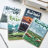 Carnet A5 à spirale double métallique avec couverture en similicuir, 4 intercalaires colorés, pages lignées |   Fournitures scolaires |   Logo personnalisé