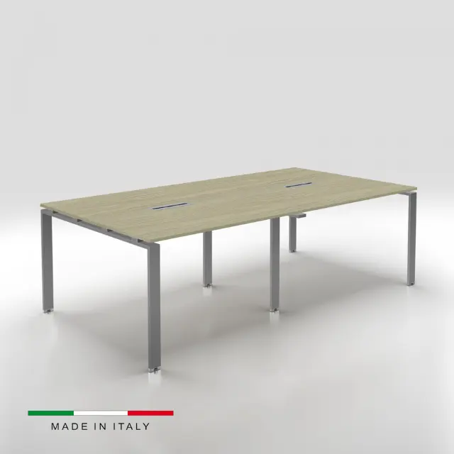 Mesa de reuniones Modular de alta calidad, gestión de cables, diseño italiano, muebles de oficina de madera para sala de reuniones