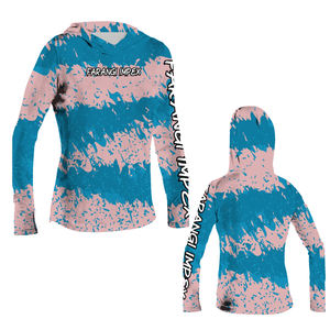 Custom Womens Upf 50+ Hoodie <b>Shirts</b> Long Sleeve Sun Protection Lightweight SPF Outdoor UV <b>Hiking</b> Fishing <b>Shirts</b> Face Mask Cove - Product Image 3