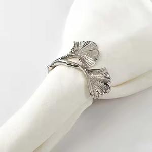 Silver Plated New Design Napkin Ring Spiral Handmade Curved Leaf Design <b>Tableware</b> Napkin Ring - Product Image 6