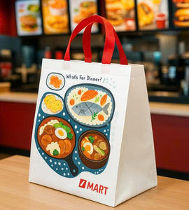 Customizable Eco-Friendly Reusable Portable Laminated Non-Woven Tote <b>Bag</b> Fashionable Grocery Shopping <b>Gift</b> Custom Logo - Product Image 1