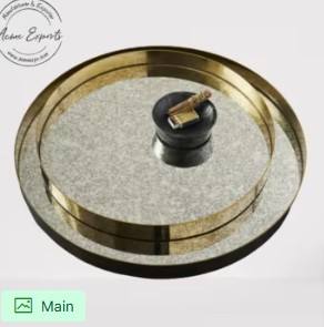 Bandeja de madera con patrón tejido elegante Bandeja de servicio elegante para comedor y decoración del hogar Uso multiusos - Product Image 4