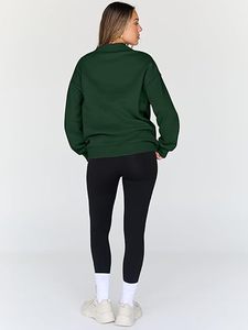 Cómoda sudadera de mujer cuello alto cálido pulóver manga larga estilo de ajuste relajado - Product Image 4