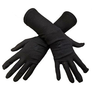 Femmes longues Satin marguerite fleur appliqué coude gants de mariée mariage élégant accessoires formels - Product Image 1