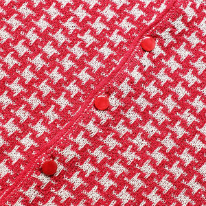 Suéter Cárdigan con Cuello en V de Jacquard para Mujer, Primavera, Tejido, Apliques de Patchwork, Bordado, Casual, para Hermandad Universitaria, con Botones - Product Image 4