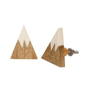Venta India hecha a mano Resina Mezcla de madera Pomos cuadrados para gabinetes Mango de madera de resina Manija de cajón hecha a mano india por lametierartz - Product Image 1