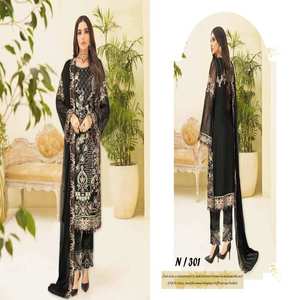 Colección Ramsha Vestidos de gasa de lujo de 3 piezas Ropa India pakistaní para fiestas de boda y festivales Venta de Eid en - Product Image 6