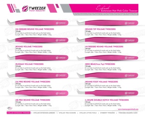 Pince à épiler d'extension de cils d'isolation de logo personnalisé de marque privée pince à cils colorée en acier inoxydable - Product Image 5