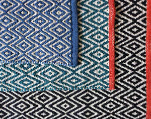 MORE Alfombra tejida a mano de algodón de 5 'x 8' estilo bohemio con diseño geométrico y tribal de diamantes lavable para pasillos - Product Image 3