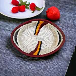 Venta caliente estilo Vintage cesta de hierba decorativa ecológica hecha a mano Sabai cesta de hierba para niños hermosa bandeja para servir - Product Image 3