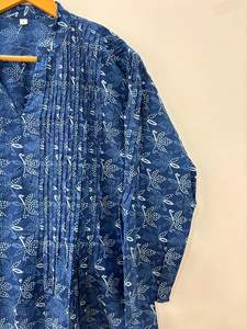 Collection d'été Robe longue confortable en coton Robe de collège indien Kurta Beach Cover Long Gown pour une utilisation quotidienne la nuit pour le collège - Product Image 2