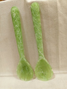 Classic Design Natural Horn Resin Wedding Serving Spoon <b>Fork</b> Set Short Handled Eco-Friendly Fruit Dessert Mixing Tools Party - Product Image 6
