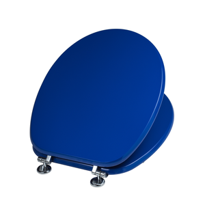 Couvre-siège de toilette électrique bleu universel avec accessoire de salle de bain de qualité supérieure en MDF FSC - Product Image 2