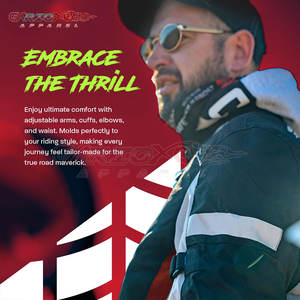 แจ็กเก็ตมอเตอร์ไซด์ Cordura สำหรับผู้ชายแจ็กเก็ตมอเตอร์ไซค์กันน้ำมีความทนทานชั้นนอกและป้องกัน - Product Image 6