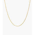 Mini collier chaîne ancre en or 14 carats, chaîne popcorn or blanc/jaune, tendance, religieux, orné de perles et de diamants pour mariages - Product Image 2