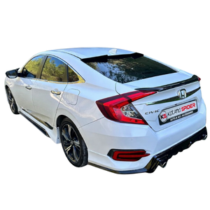 Honda Civic 2016-2021 FRP ชุดตกแต่งลำตัวสปอยเลอร์-ชุดปีกท้ายรถสำหรับ Honda Civic Gen 10th รถเก๋ง FC5 2016-2021 - Product Image 1