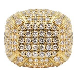 Bague Hip Hop tendance en or 10K 14K 18K pour homme cultivé en laboratoire avec alphabet arrondi en diamant pour mariage de style classique - Product Image 1