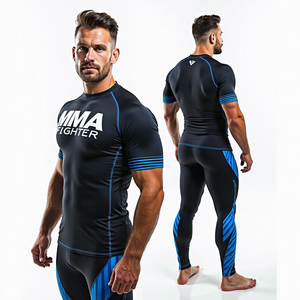 MMA personalizado BJJ compresión Rash Guard Anti UV manga larga ajuste apretado gimnasio personalizado camisa Jiu Jitsu Kimono de Jiu Jitsu - Product Image 2
